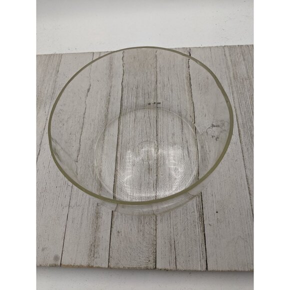 Glass Food Storage Serving Bowl 6" w/ Natural Wood Serving Tray Lid 1749 Cheese - Picture 3 of 6